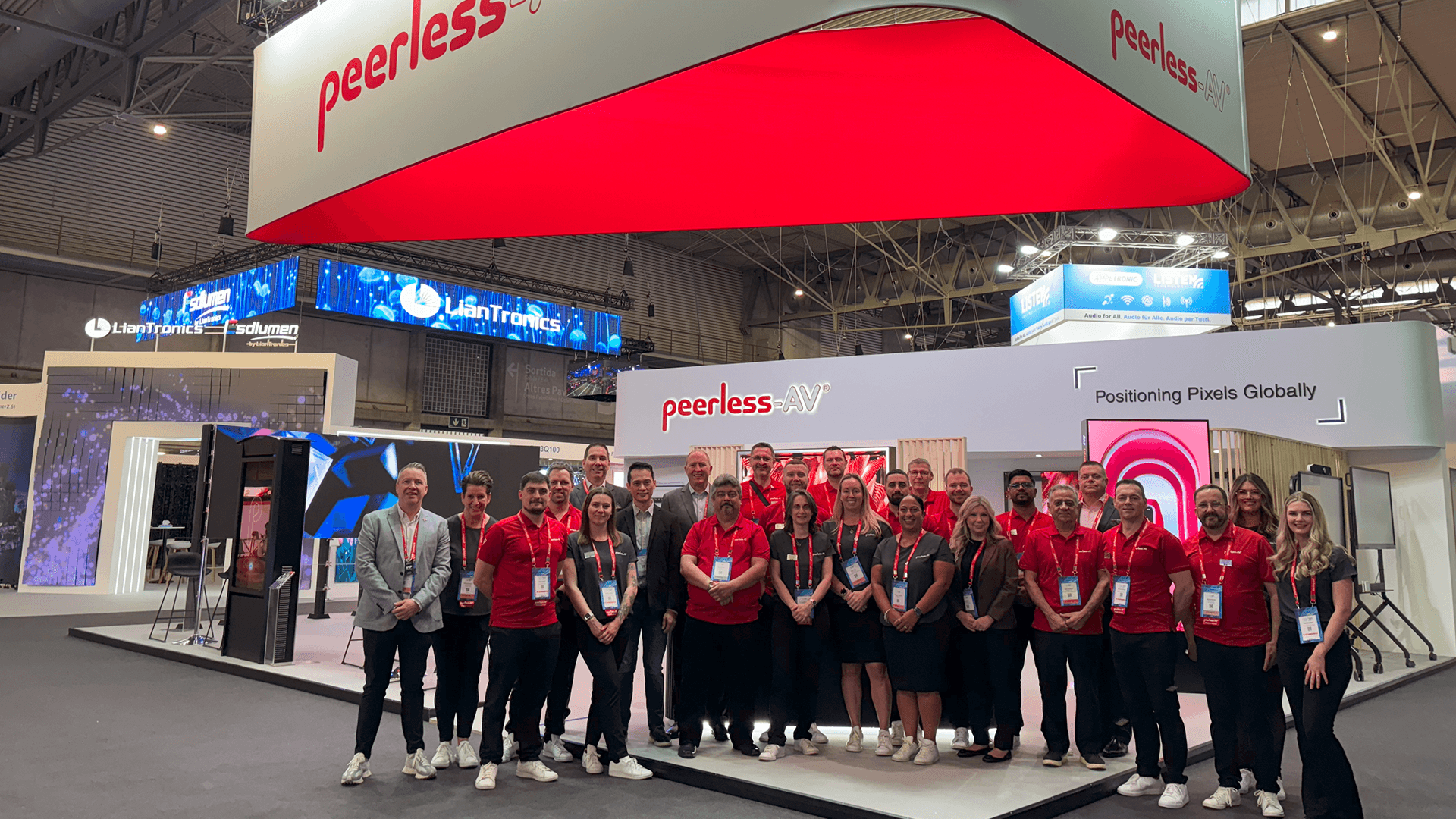 Peerless-AV Showcases an Exclusive Line up of dvLED Concepts Alongside the Latest Flat Panel Trolleys, Mounts and Outdoor Kiosks at ISE 2025